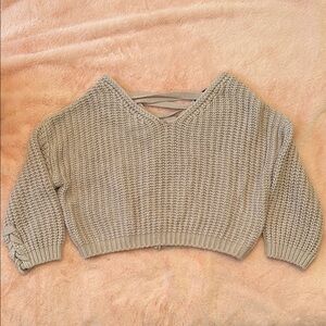 Elegant Beige V-Neck Sweater